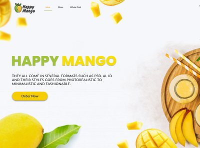 happymango figma landing page design photoshop webdesign