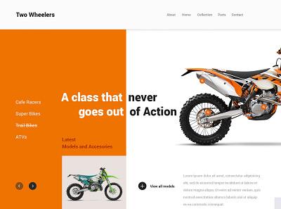 bike shop banner design graphics ui