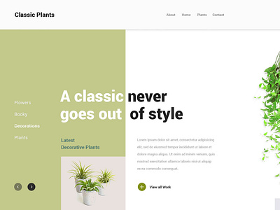Classic plant web page