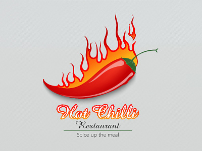 Dribbble Shot Hot Chilli illustrator logo design vector