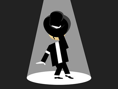 Michael Jackson cartoon character dance flat