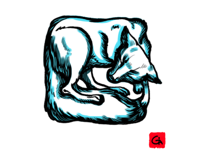 Blue Fox cg design ice fox icon illustration logo logotype photoshop sing