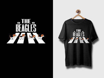 The Beagles T-shirt Design custom design dribbble fashion illustration merch print t shirt design tee tee shirts typography