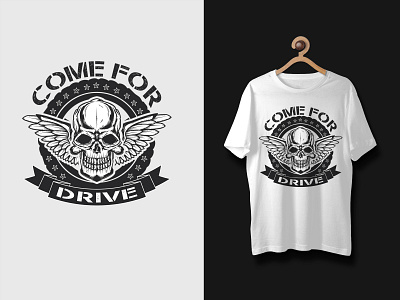 Skull Drive T-shirt Design