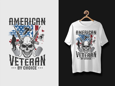 American Veteran T-shirt Design american dribbble fashion illustration logo merch print t shirt design tee shirts us army veteran t shirt vector