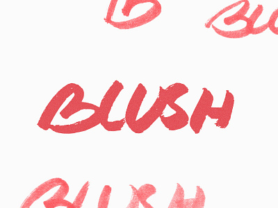 Blush Logo beauty cosmetics hand done hand drawn heart logo logotype makeup marker pink