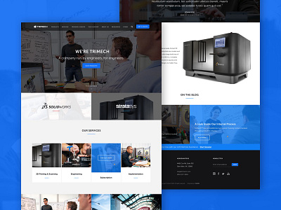 Trimech Homepage branding color homepage layout ui web web design