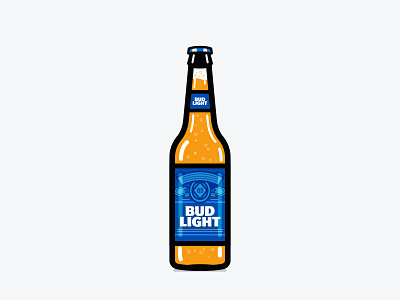 Bud Light beer beer bottle bottle bud light color illustration labeling packaging vector vector illustration