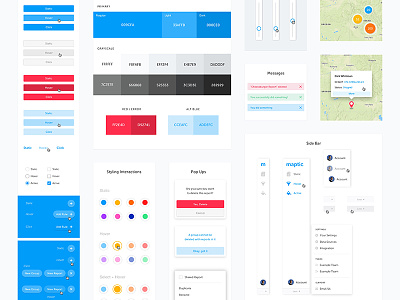 UI Kit / Style Guide color guide interface map map ui mapping style guide ui ui kit user interface