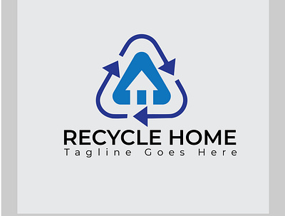 Recycle Home Logo Design brand identity branding branding design flat logo logo logodesign logofolio minimalist logo modern logo recycle