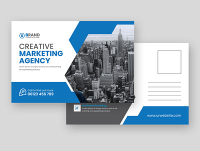 Business postcard design template branding business card design corporate creative design graphic design modern post design postcard web banner