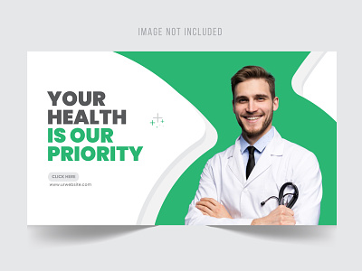 Medical Healthcare Youtube Thumbnail Web Banner Design Template
