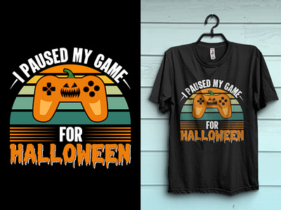 Halloween gaming vector typography tshirt design