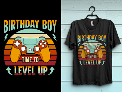Birthday boy gaming tshirt design