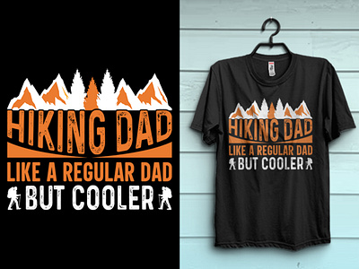 Hiking dad tshirt design