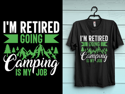 Job funny camping tshirt design