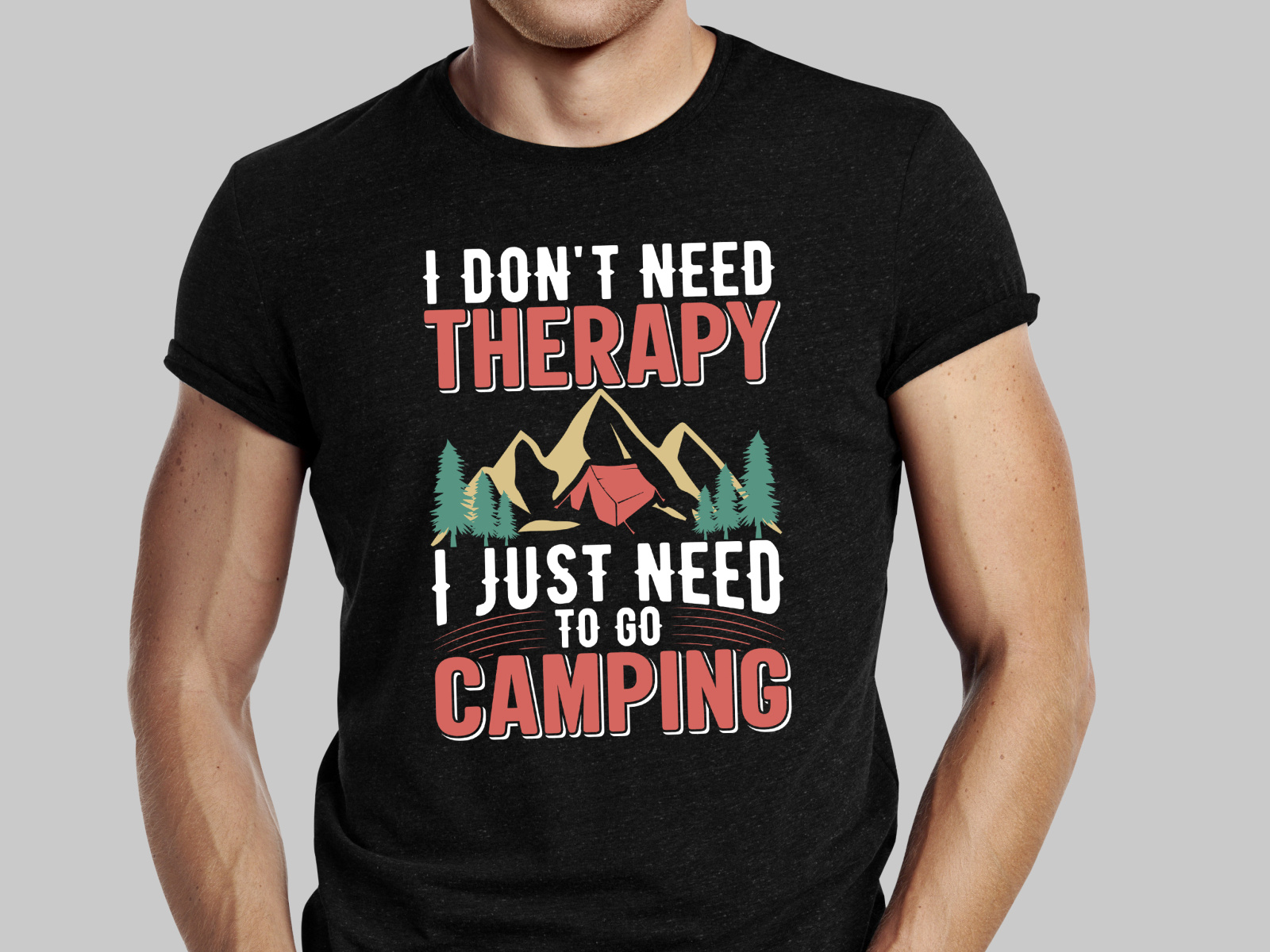 Camping therapy tshirt design by Hafizul Islam on Dribbble