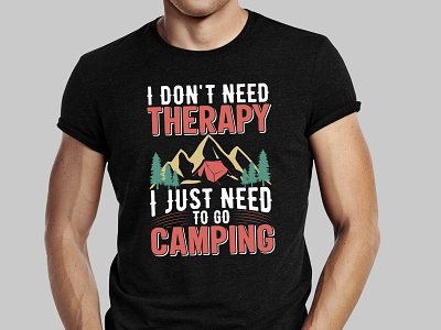 Camping therapy tshirt design