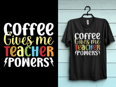 Coffee lover teacher tshirt design