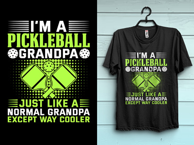 Pickleball grandpa tshirt design