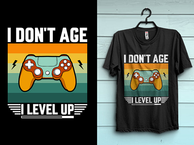 Level up gaming tshirt design