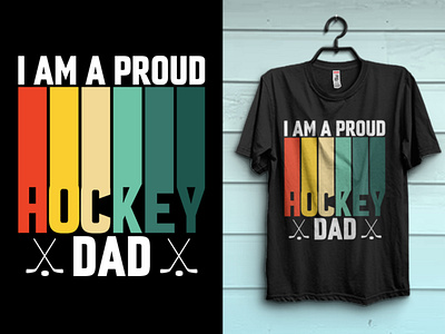 Hockey Dad Vector Graphic Tshirt Design