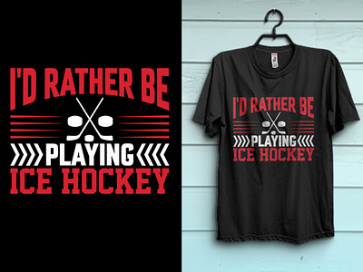 Ice Hockey Vector Graphic Tshirt Design