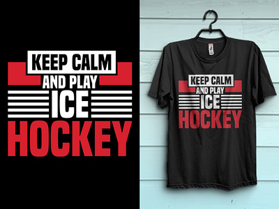 Ice hockey player vector graphic tshirt design