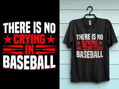 T shirt design theres no crying in baseball Vector Image