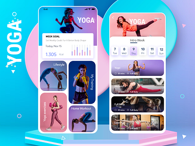 Yoga and Meditations App | Yoga App | Better motion appdesign application appui design figma fitnessapp graphic design gymapp ios iosapp logo ui uidesign userexperience userinterface ux vector workoutapp yogaapp