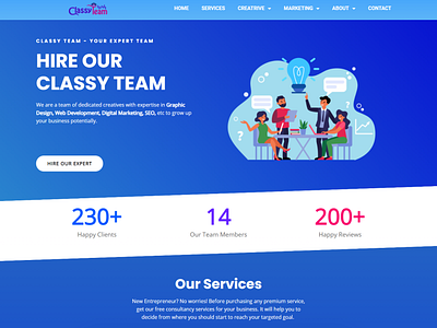 Classy Team - Social Media Agency Website