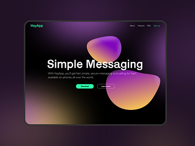 Chat app Landing page