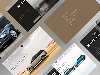 Re-design of the first page Range Rover website. first page landing page ui ux web design