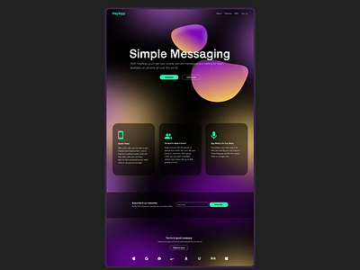 Simple Messaging Landing page