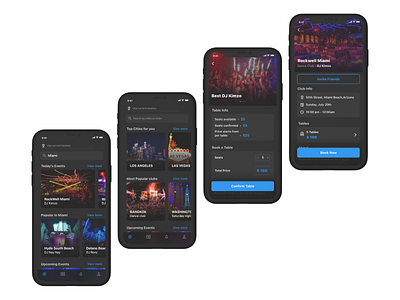 Night club app design