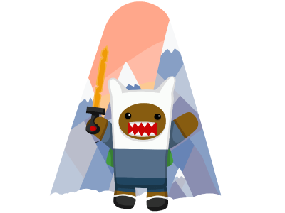 Domo Finn adobe illustrator adventure time character design doom finn illustrator sticker vector