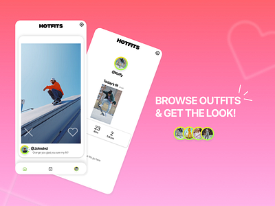 HOTFITS - Share, rate, and shop looks from community members design fashion idea ootd startup streetwear ui ux