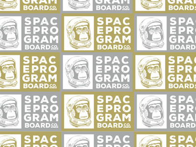 Chimps graphic design monkey space space program sticker vector