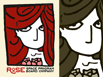 WOMEN: Rose design graphic design illustration skate skateboarding spokane typography women