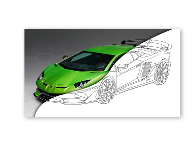 Lamborghini Aventador coloring example car coloring coloring page contouring design illustration line art vector