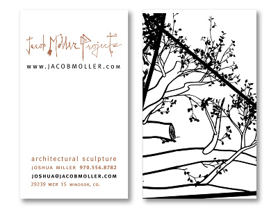 Jacob Moller Projects branding branding business card