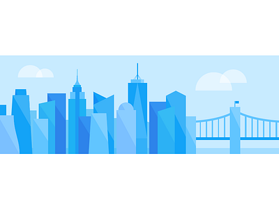 City series: NYC email geometry illustration new york vector