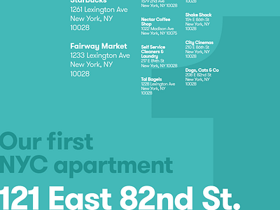 Apartment poster series apartment nyc poster swiss typography