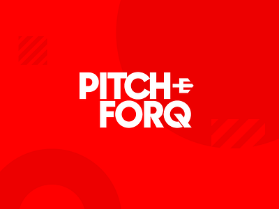 Pitchforq brand design logo pitchforq red typography wordmark