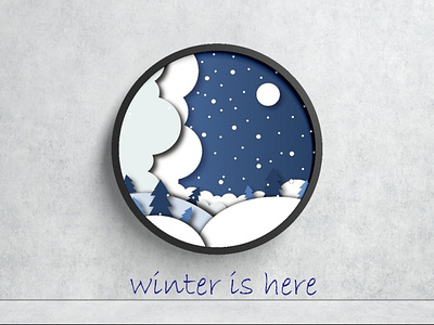 Winter in the board design art graphic design illustration poster design