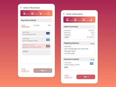 Credit Card Checkout (DailyUI :: 002) adobe xd app beginner creditcardcheckout dailyui design gradient minimal mobile ui ux
