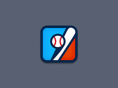 baseball 9 League baseball game bi icon identity symbol