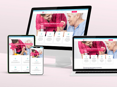 Total Caring Website Landing Page Design 3d design figma graphic design illustration ui ui design ux