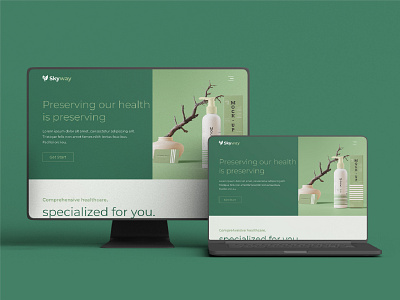 Herbal landing page design branding figma graphic design ui ux