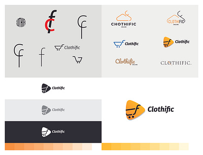 Clothific - A Online Fashion Store brand guidelines branding concept designing design ecommerce shop evolution fashion graphics illustrator logo online shopping typography ui vector